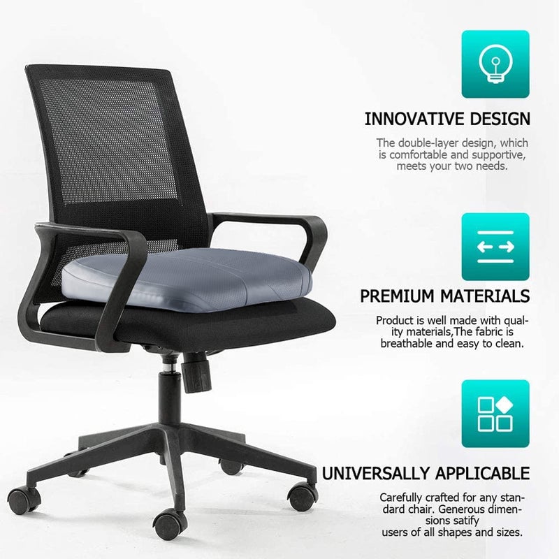 QYILAY Leather Car Memory Foam Heightening Seat Cushion for Short People Driving, Hip(Coccyx/Tailbone) and Lower Back Pain Relief, Adult Booster Seat for Car, Truck,SUV,Office Chair,Wheelchair. - Image 5